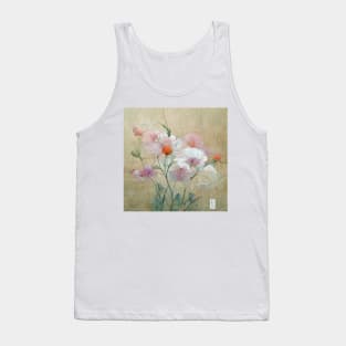 Traditional Japanese Flowers Painting Canvas #4 Tank Top